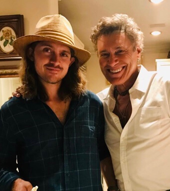 Alexander Bauer with his father, Steven Bauer.